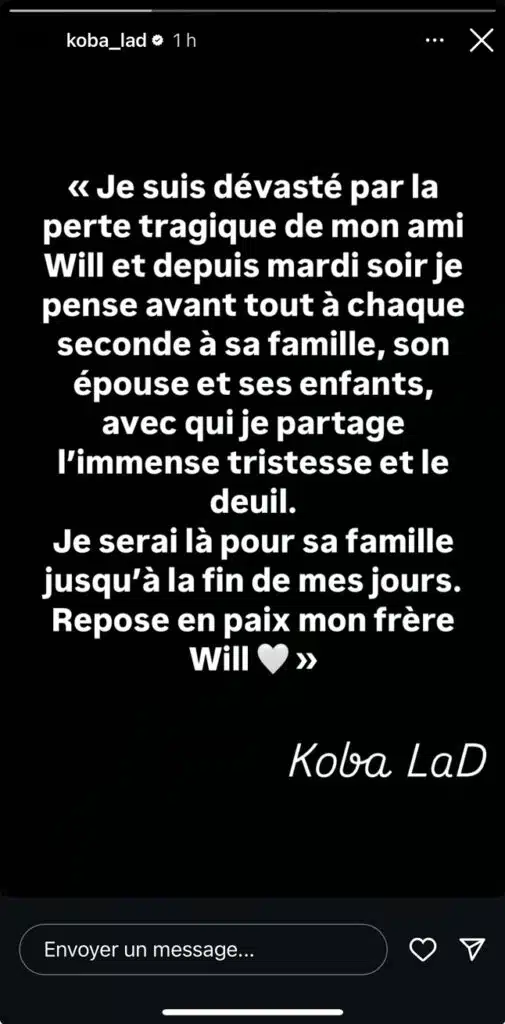 Koba LaD sort du silence après l’accident mortel, "Je suis dévasté…